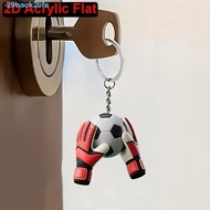 BACK2LIFE Football Keychain, 2D Flat Graduation Gifts Bag Hanging, Charms Pendant Acrylic Cute Footb