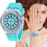 ♣✢♦Fashion Women Wrist Watch Sport  Waterproof Geneva  LED Backlight Crystal  Quartz