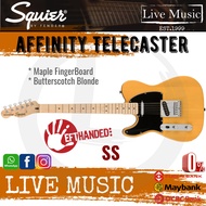 Squier Affinity Series Telecaster Left-Handed Electric Guitar, Maple Fretboard - Butterscotch Blonde