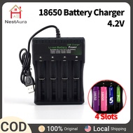 18650/26650 Battery Charger 4 Slots Lithium Ion Battery Charger Portable Travel USB Charger DC 4.2V