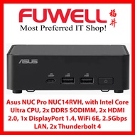 FUWELL - Asus NUC Pro NUC14RVH (Tall) Barebones Mini PC with Intel Core Ultra CPU