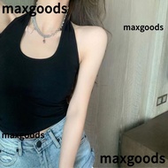 MAXGOODS1 Sleeveless Top Strap, Hanging Neck Polyamide Halter Tank Top,  Vest Sleeveless Sleeveless Halter Top Women