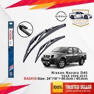 Nissan Navara D40 2008-2015 (24"/18") Bosch Advantage Wiper Set Front Windshield Kereta D40 Accessor