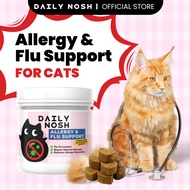 DAILY NOSH® Allergy & Flu Support Chews for Cats | Relieve Sneezing & Cat Flu | Allergy Supplement