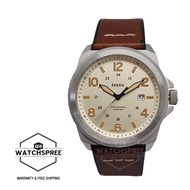 Fossil Men's Bronson Three-Hand Date Medium Brown Eco Leather Watch FS5919