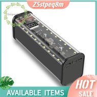 21700 DIY Power Bank Case Supports 4x21700 Batteries PD20W Powerbank Case LED Screen Transparent Bat