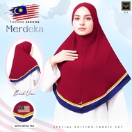 💙💙Merdeka 2024💙💙Merdeka Tudung Sarung With Metal Tag (CEY Fabric) By Hijab Haven