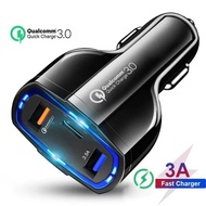 Qualcomm Type C 3 Port Fast Charging Car Charger 7A 35W