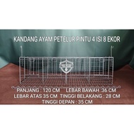 LAYING CHICKEN BATERAY LAYER CAGE CONTAINS 8 CHICKENS 4 DOORS GALVANIZED 4 DOORS