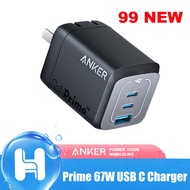 Anker Prime 67W USB C Charger GaN Wall Charger, 3-Port Compact Fast Charger