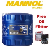 (MADE IN GERMAN)( FREE OIL FILTER YZZD2) Mannol TS-4 SHPD 7L 15W40 7104 + ESTER