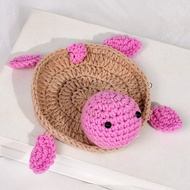 1pc/3pcs Coaster Handmade Cute Turtle Crocheted Coaster Potholder Hand Knitted Mug Coaster Teacup Ma