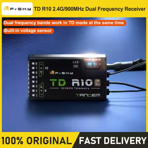 【clearance】FrSky TD R10 2.4GHz 900MHz Dual Frequency Receiver 10CH PWM For Remote Control Airplane H