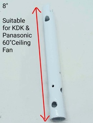 CHK 8" Fan Rod for KDK &amp; Panasonic Ceiling Fan Only (White)