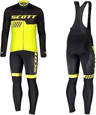 Cycling Shirt,Cycling Outfit Mens,Winter,Long Sleeve + Pants,Fitness Clothing,Cushion 9D Gel Cycling