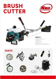 NIKO Japan Technology เครื่องตัดหญ้า 4 จังหวะ GX-35  พร้อมขา ใบตัดหญ้าวงเดือน 10 นิ้ว 1 ใบ ฟันคาไบร์