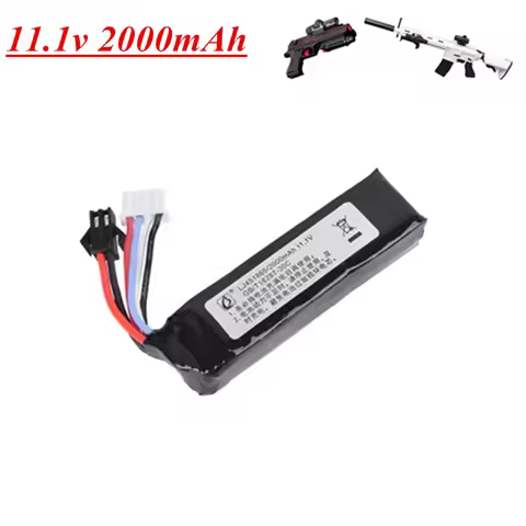11.1v 2000mah 451865 Lipo Battery + Charger for Electric Water Guns Battery RC Helicopter 3S Lithium