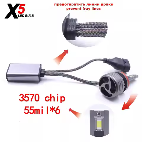X5 100W H7 Car LED Headlight Bulb Fog Light Canbus 6000k K5C H1 H4 H7 H11 9005 9006 Auto LED Headlam