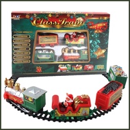 Electric Train Set Christmas Railway Kits with Train Tracks Christmas DIY Assembling Classic Toy Train Set Fun fitshosg