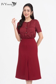 Đầm lụa đuôi cá IVY moda MS 48M8404