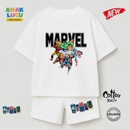CUTE CHILDREN • PREMIUM CHILDREN'S T-SHIRT SET 1-10 YEARS UNISEX COTTON 24S TSHIRT M4RV3L SET