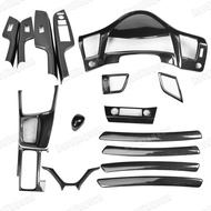 For HONDA CIVIC 2012-2015 carbon fiber pattern car power window switch panel cover gear panel cover,