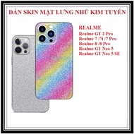Glitter back skin sticker For Realme GT 2 Pro Realme 7 7i 7 Pro Realme 8 8 Pro Realme GT Neo 5 GT Ne
