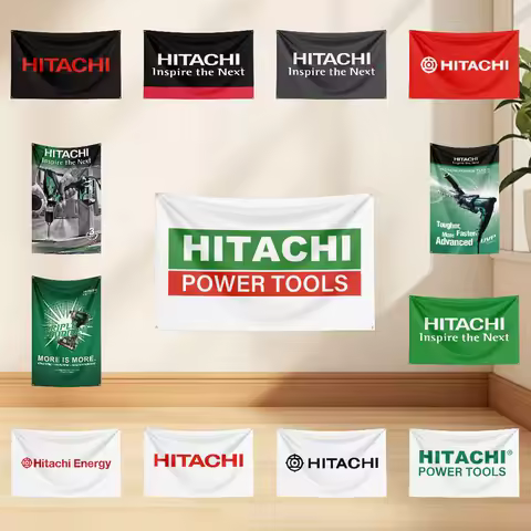 3x5 Ft H-H-I-T-A-C-H-I Tool Flag Banner Polyester Printed Car Flags Personalized Flag for Room Garag