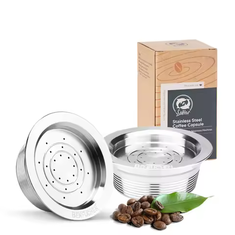 Reusable coffee capsule filter pod suitable for Lavazza a modo mio stainless steel metal filter bask