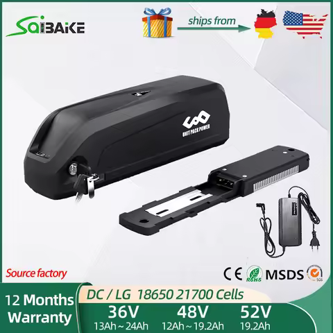 LG Ebike Battery Hailong 36V 48V 52V 15Ah 20Ah 24Ah 18650 21700 Electric Bike Batteria for 250W 350W