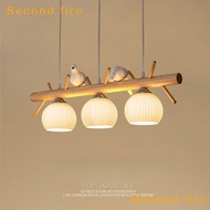 Scandinavian Log Dining Room Chandelier Island Light Simple Japanese Bird Bar Counter Light Dining T