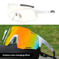 Cyxus เปลี่ยนสีกีฬา แว่นตากันแดด แว่นตากันแดด One Piece จักรยานแว่นตากันแดด UV400 กีฬากลางแจ้ง แว่นต