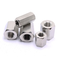 304 Stainless Steel Hexagonal Lengthened Nut Gear Rack Screw Rod Connection Screw Cap Standoff Nut/h