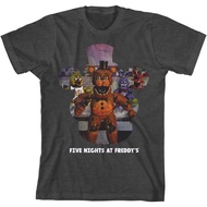 Premium Distro Five Nights at Freddy's Freddy's Freddy's Fazbear Shadow Boy's Charcoal Heather T-Shi