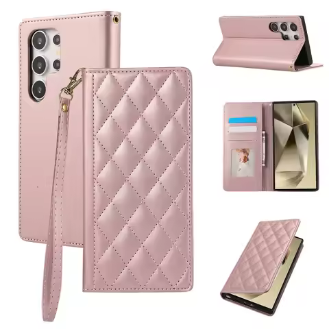 Magnetic Closed Case For OPPO Realme GT Neo 7X 6SE 6 5SE 5 6T 6 Rhombus Leather Strap 3 Cards Wallet