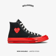 Converse x CDG Play Red Sole One Heart Black High Original 100% BNIB