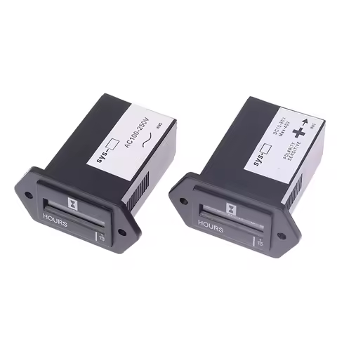 6 Digits 100-250V AC 10-80V DC Hour Meter,Complete Sealed Quartz Timer Counter SYS-1
