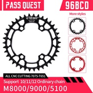 PASS QUEST Off-standard 96BCD For M7000 M8000 M9000Narrow Wide Chainring MTB Bike 28-38T Chainwheel 