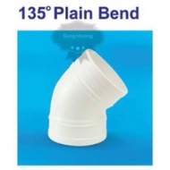 110mm 45 degree / 90 degree  Upvc Plain Bend Upvc Elbow Pvc Pipe Fitting White 4" Upvc Bend 45° Elbo