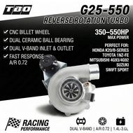 TBO G25-550 Ceramic Ball Bearing Turbo | A/R 0.72 Dual V-Band | 550HP Fast Spool for Honda K20 Civic