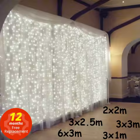 3x3/6x3/10x3m LED Icicle String Lights Christmas Fairy Lights Garland Outdoor Home For Wedding/Party