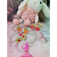 1 pair (2pcs) children light up cute girl hairtie, hairband fruit and candy pattern