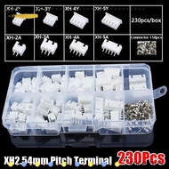 EUCALYTUSSG 230Pcs 2.54mm Pitch Terminal, Housing Kit Male And Female Pin Connector, 2p 3p 4p 5pin X