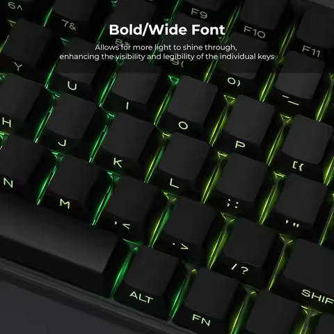 XVX Black Side Keycaps Shine Through OEM Profile PBT Double Shot Keycap 75% Backlit Keycaps For Game