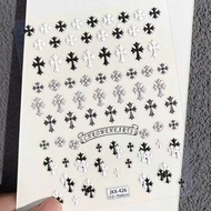 Chrome hearts cross Sticker for nail decoration