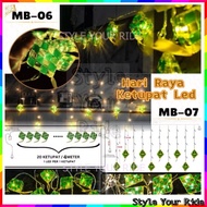 [RAYA 2025] 10L/20L 55/80mm Crystal Ketupat LED Chasing Decoration Lights Hari Raya Aidilfitri Lampu