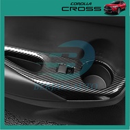 Toyota Corolla Cross 2021 - 2024 Window Switch Panel Carbon Fiber Design Trim For Corolla Cross Car Accessories Berjaya
