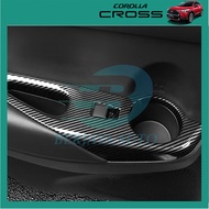 Toyota Corolla Cross 2020 - 2025 Window Switch Panel Carbon Fiber Design Trim For Corolla Cross Car 