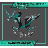 STRIPING STICKER VARIO LED NEW 125/150 GEN 1 TRANSPARENT LIVERY ARAI NAKANO MATA