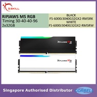 G.SKILL DDR5 RIPJAWS M5 RGB RAM 6000MT/s Dual Channel Kit INTEL | 2x16GB 1.35V 30-40-40-96